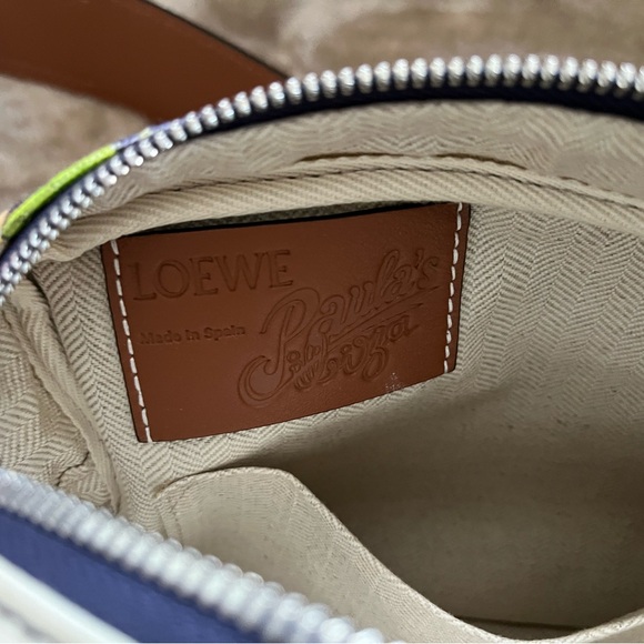 Loewe Paulas Ibiza Mermaid Blue and Brown Women's Crossbody Bag - Picture 11 of 13